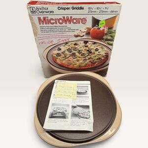 Anchor Hocking MicroWare Crisper Griddle Microwave Pizza Pan dishwasher safe